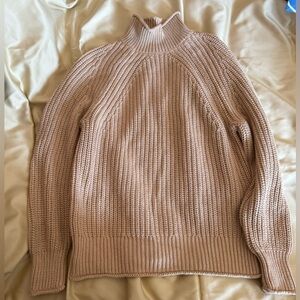 J. Crew Women's Beige Roll Neck Fisherman’s Sweater Size S
